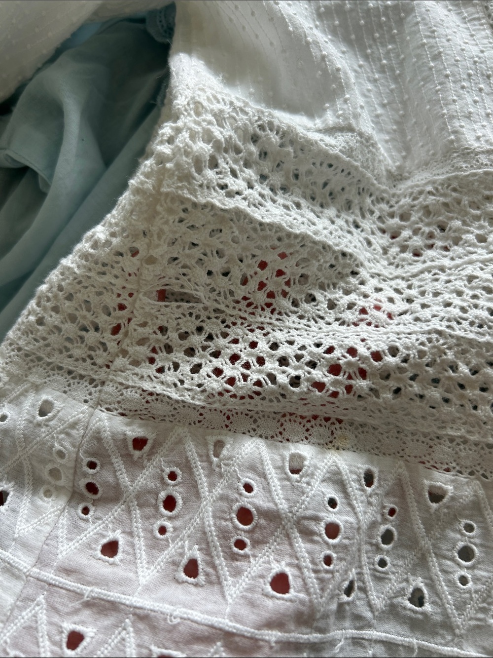 Zara White Eyelet Peasant Blouse - Picture 3 of 3